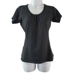 The North Face charcoal Vapor Wick striped t-shirt size S